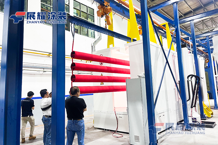 自动粉末喷涂设备工作原理 静电吸附与热固化技术解析